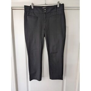Anthropologie The Essential Slim Black Cropped Pants Womens Size 6 office career